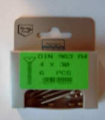 Blisterpack Senkkopfgewindeschraube M4 x 30 mm