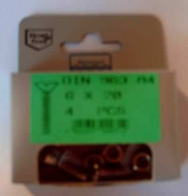 Blisterpack Senkkopfgewindeschraube M6 x 20 mm