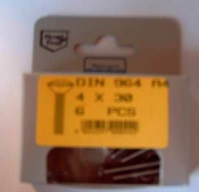 Blisterpack Linsenkopfgewindeschraube M4 x 30 mm