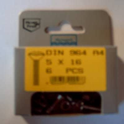 Blisterpack Linsenkopfgewindeschraube M5 x 16 mm