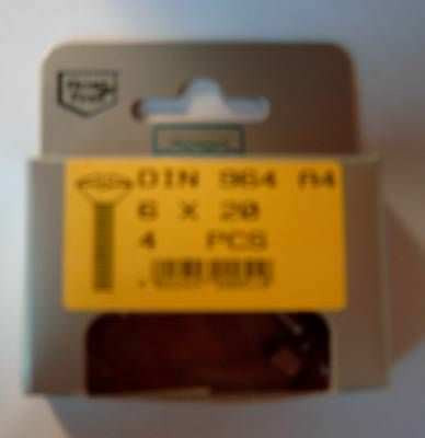 Blisterpack Linsenkopfgewindeschraube M6 x 20 mm