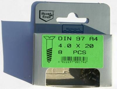 Blisterpack Senkkopfholzschraube 4,0 x 20 mm