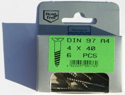 Blisterpack Senkkopfholzschraube 4,0 x 40 mm