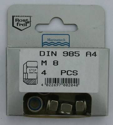 Blisterpack Poly-Stopmutter M8