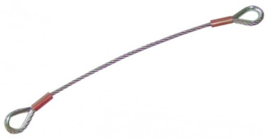 Drahtstropp aus flexiblem Edelstahldraht (7x19), mit 2 Edelstahlkauschen 5 mm Ø