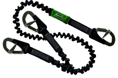 Elastische Lifeline mit 3 Sicherheits-Karabiner Baltic Elastische Lifeline mit 3 Sicherheits-Karabiner Baltic