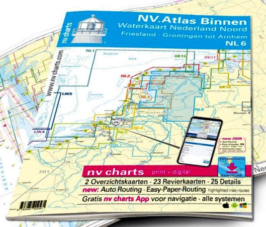 Sportbootskartensatz NV.Atlas Nederland NL6 - Aktuelle Ausgabe