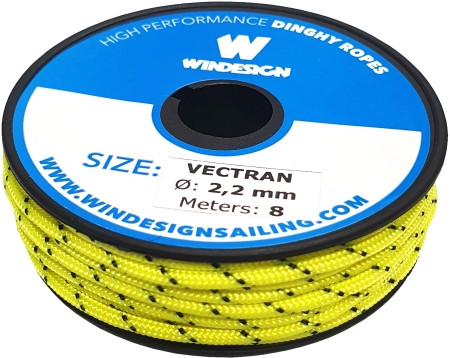 Bändsel VECTRAN 2,2 mm Ø - 8 m Rolle Fluoreszierend