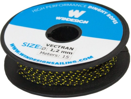 Bändsel VECTRAN 1,2 mm Ø -15 m Rolle Schwarz