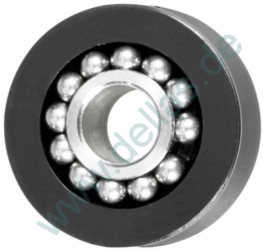 RONSTAN S15 BB Scheibe, Schwarz, Edelstahl-Kugellager, 4,5 mm Bohrung