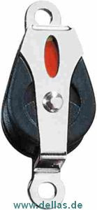 Decksblock, einschiebig, liegend, mit Befestigungsöse, kugelgelagert