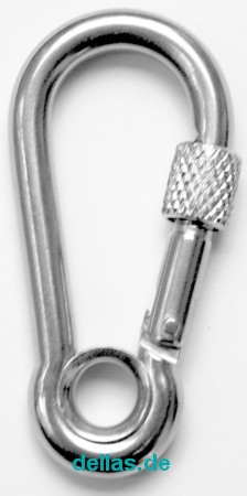 Karabinerhaken mit Kausche und Sicherung 10 mm