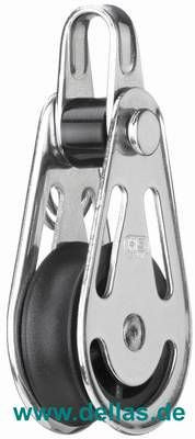 Block 1 Rolle Bügel Niro Backen 8mm Gleitlager