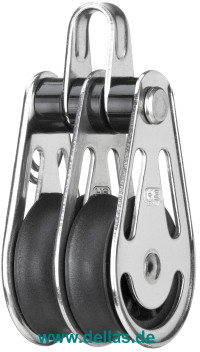 Block 2 Rollen Bügel Niro Backen 8 mm Gleitlager