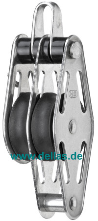 Block 2 Rollen Bügel Hundsfott Niro Backen 8 mm Gleitlager