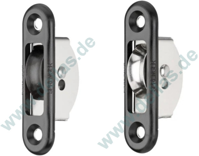 Einlassblock 8 mm kugelgelagert 1 Rolle Edelstahl oder Kunststoff