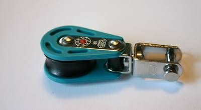 Block, 8mm, 1 Rolle, U-Wirbel, kugelgelagert Türkis