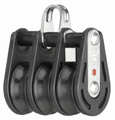 Block, 8mm, 3 Rolle, Bügel, kugelgelagert