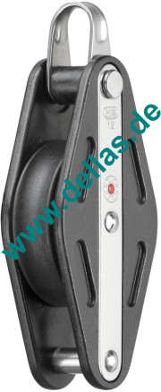 Block, 12 mm, 1 Rolle, Bügel, Hundsfott, kugelgelagert