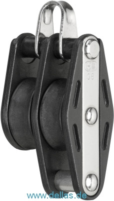 Block mit 2 Rollen 8 mm mit Bügel und Hundsfott, SPRENGER HS