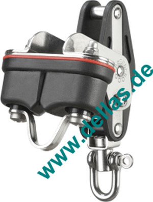 Block, 10 mm, 1 Rolle, Klemme, Hundsfott u. Wirbel, kugelgelagert