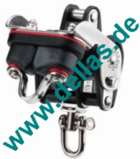 Block, 8 mm, 3 Rollen, HF, Wirbel, Schotklemme, kugelgelagert