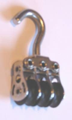 Micro XS Block 3 Rollen, mit Haken, nur noch 2 x lieferbar