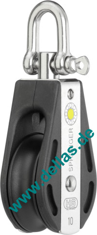 Block 1 Rolle Wirbel 10 mm S-Block Serie HS SPRENGER