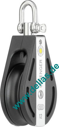 Block, 1 Rolle, Wirbel, 12 mm S-Block-Serie HS SPRENGER