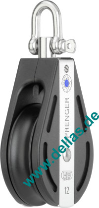 Block, 1 Rolle, Wirbel, 12 mm S-Block-Serie HS SPRENGER