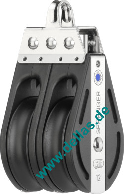 Block, 2 Rollen, fester Bügel, 12 mm S-Block-Serie HS SPRENGER