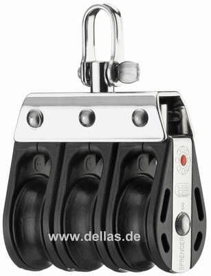 Block, 8 mm, 3 Rollen, Wirbel