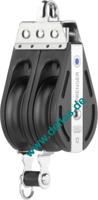 Block, 2 Rollen, fester Bügel, Hundsfott, 12 mm S-Block-Serie HS SPRENGER