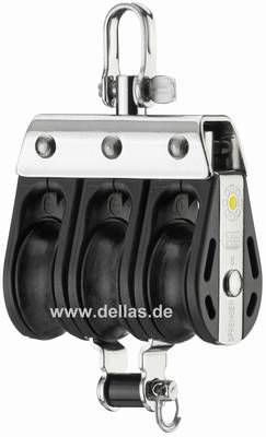 Block, 8 mm, 3 Rollen, Hundsfott, Wirbel