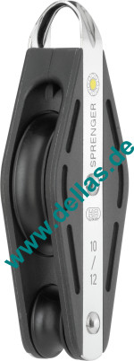 Violinblock, 2 Rollen, fester Bügel, 12 mm S-Block-Serie HS SPRENGER