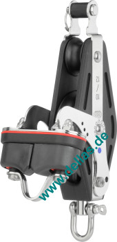 Großschotviolinblock, 2 Rollen, Wirbel, Hundsfott, Schotklemme 12 mm S-Block-Serie HS SPRENGER