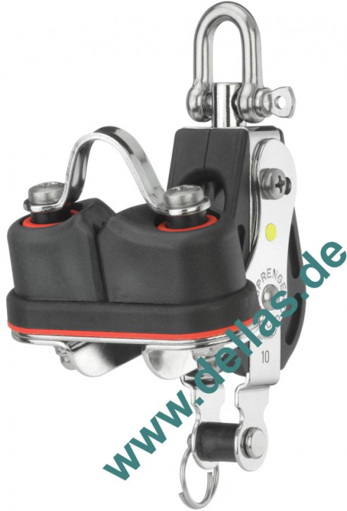 Block 1 Rolle, Wirbel, Unterbügel und Klemme 10 mm S-Serie HS SPRENGER