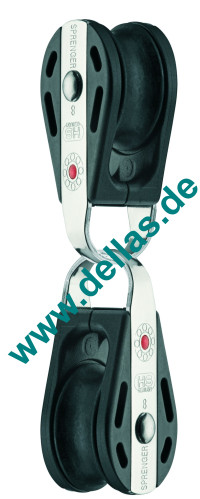 Travellerblock, 8 mm, 2 Blöcke verbunden