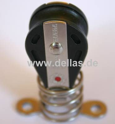 Block, 8 mm, 1 Rolle, Bügel mit montierter Fenderose und Feder