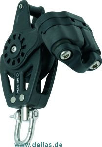 Seldén Block einscheibig Wirbel, Klemme und Hundsfott BBB40