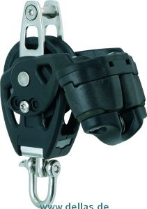 Seldén Gleitlagerblock PBB50 Block einscheibig mit Wirbel, Hundsfott und Klemme