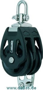 Seldén Gleitlagerblock PBB50 Block zweischeibig mit Wirbel und Hundsfottl