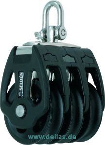 Seldén Gleitlagerblock PBB50 Block dreischeibig mit Wirbel