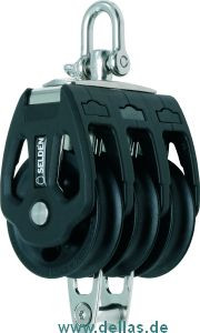 Seldén Gleitlagerblock PBB60 dreischeibig mit Wirbel und Hundsfott