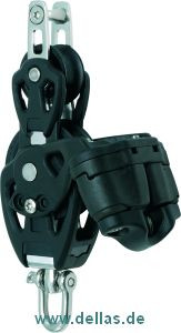 Seldén Gleitlagerblock PBB50 Violinblock mit Wirbel, Hundsfott und Klemme