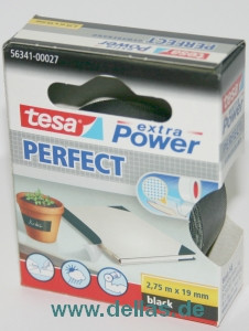 Tesa Gewebeband Schwarz / 19 mm