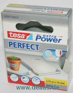 Tesa Gewebeband Grau / 19 mm