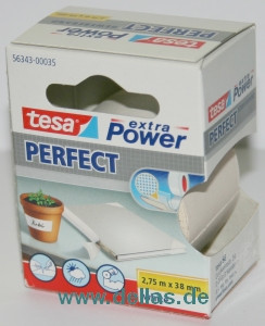 Tesa Gewebeband Weiß / 38 mm