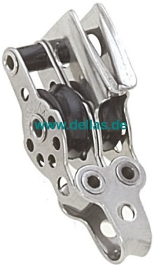 Doppelblock m. Hundsfott + Klemme 5mm Schot 17mm Scheibe