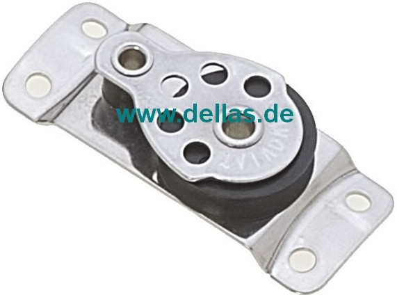 Liegeblock m. gebogener Platte 6mm Schot 25mm Scheibe